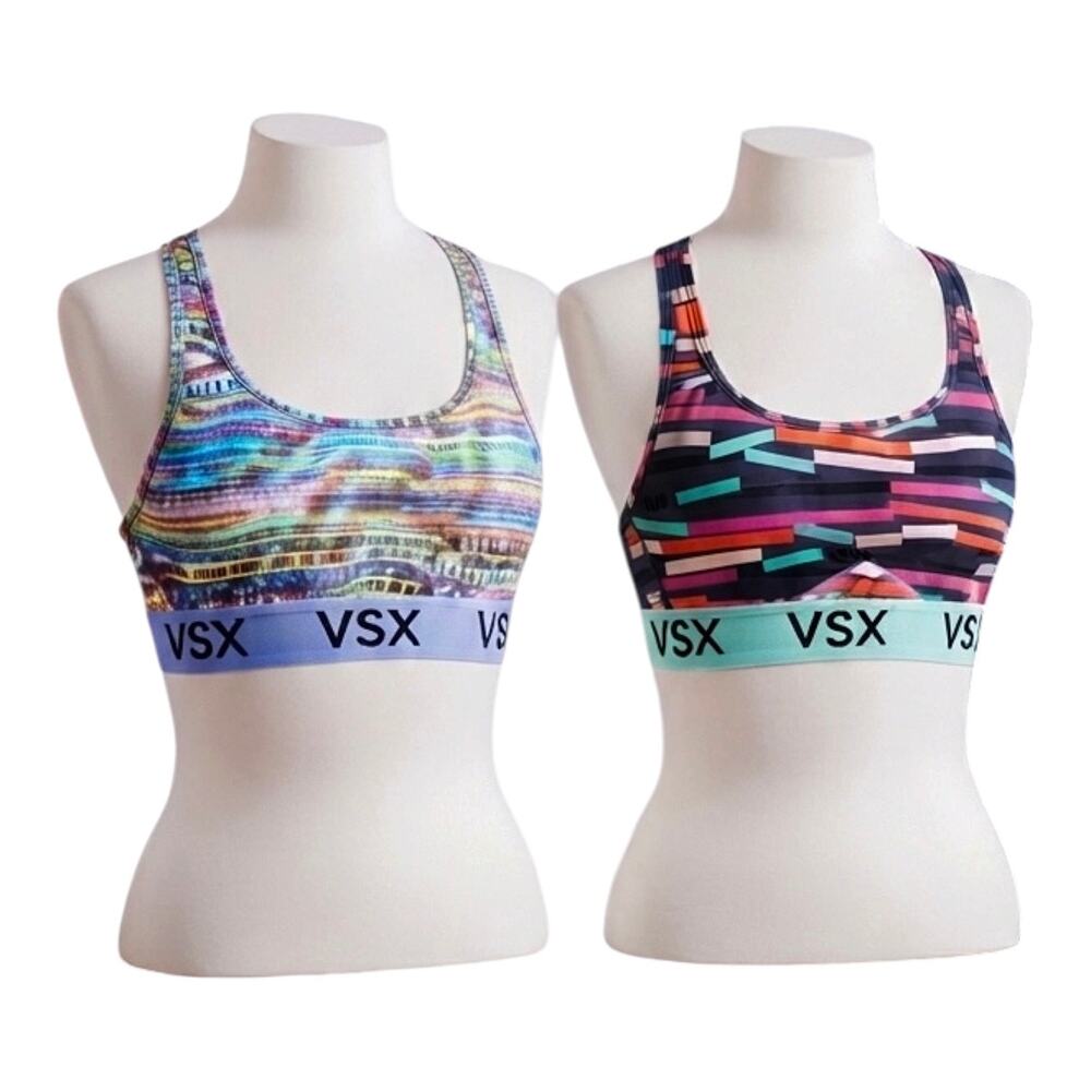 Lot of 2 Victoria’s Secret VSX Sport Bras - Size Large, Racerback Activewear